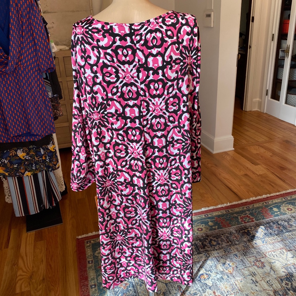 BRAND NEW Never Worn Ruby Rd. Black and Pink Dress (Bin 7) - Picture 9 of 15